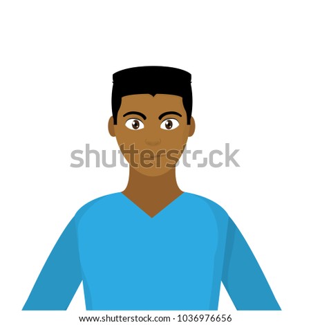 avatar man with hairstyle and shirt design