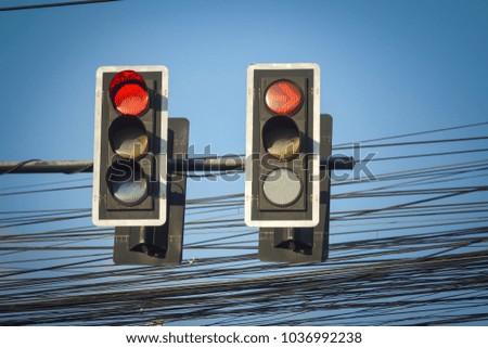 Red traffic light.