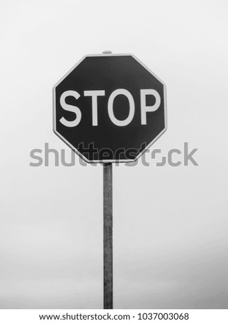 Stop sign. (Traffic stop sign)