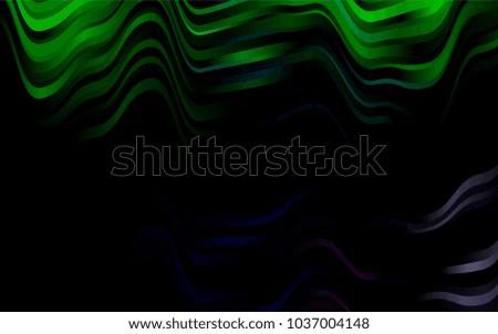Dark Multicolor, Rainbow vector pattern with bent ribbons. Shining illustration, which consist of blurred lines, circles. Textured wave pattern for backgrounds.