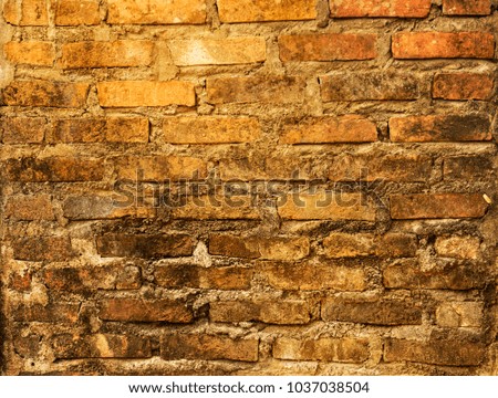 Old  red brick wall vintage background texture