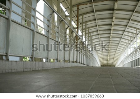 Flyover or overpass for people walk cross commuting over above road busy road for safety
