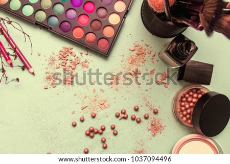 photo of professional makeup accessories