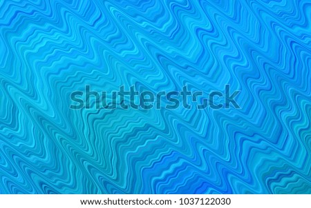 Light BLUE vector background with bent lines. Shining illustration, which consist of blurred lines, circles. A completely new template for your business design.