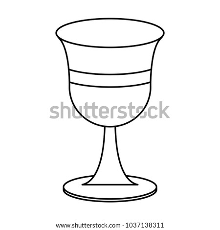 Holy grail icon over white background, vector illutration
