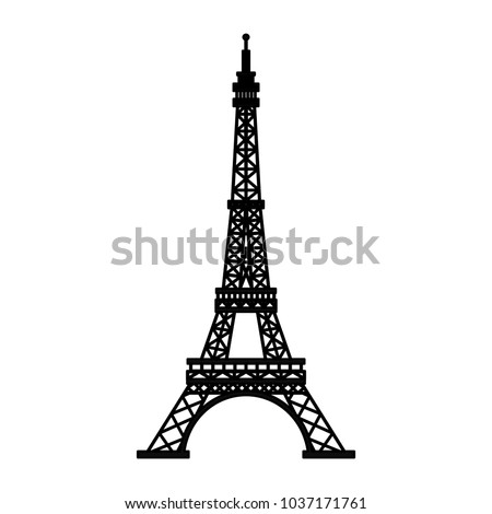 Eiffel tower symbol Royalty-Free Stock Photo #1037171761