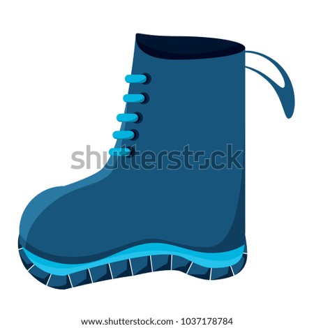 winter boots icon over white background, colorful design. vector illustration