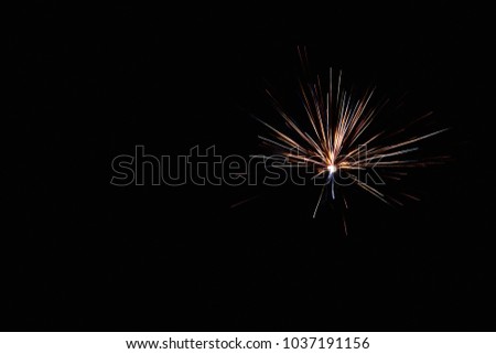 Isolated Firework explosion with vivid colors