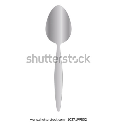 spoon utensil icon over white background colorful design vector illustration