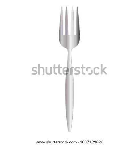 fork utensil icon over white background vector illustration