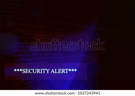 Security alert on a computer system