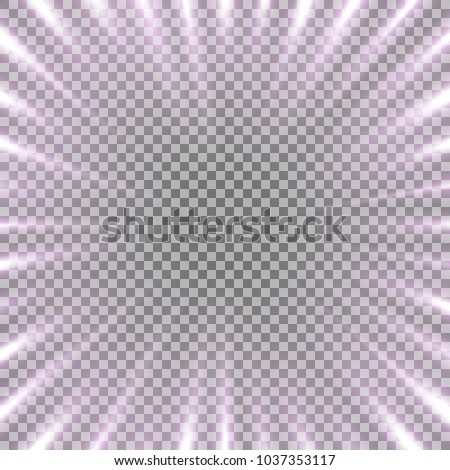 Vector abstract background with free space in the center, light effect on transparrent background, purple color