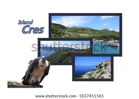 postcard design for Cres, Croatia