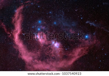 Orion Nebula is a constellation in the area of the celestial equator, m42.