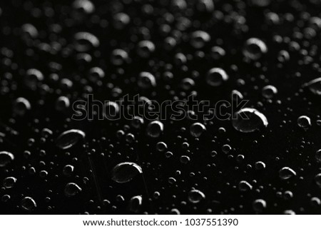 Selective focus image of water drop