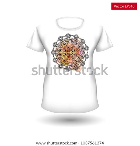 fashion print on a white T-shirt