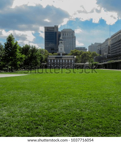 Independence Hall National Historic Park Philadelphia Pennsylvania on a sunny day