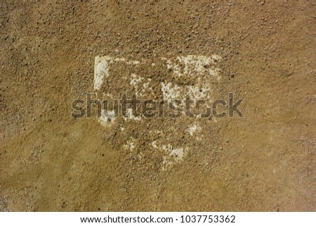 Home plate with sand