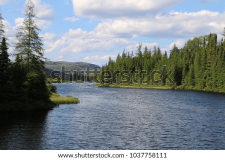 Quebec river in the summer