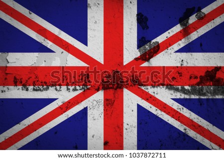 Great Britain flag grunge background