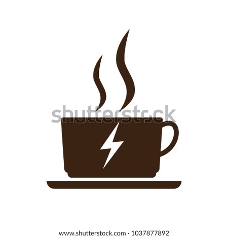 coffee cup energy vector illustration