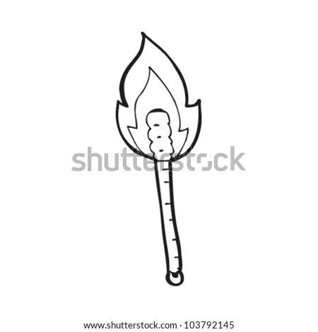 cartoon burning torch