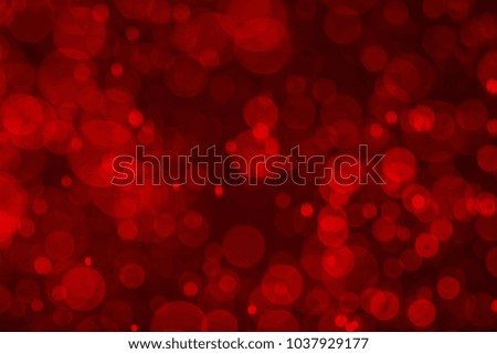 Red bokeh on a dark background 
