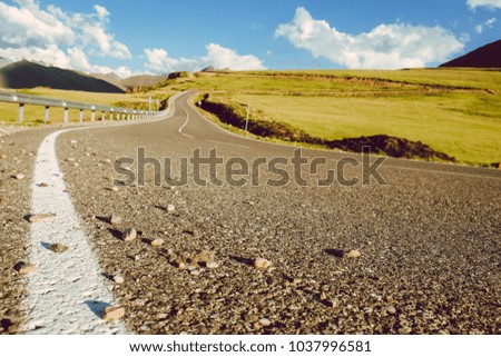Mountain road marking