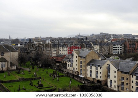 Beautiful Edinburgh city, Scotland from the hill