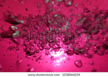 Pink Underwater bubbles light art