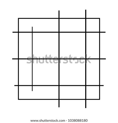 Random lines, stripes. Chaotic lines element isolated on white