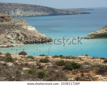 Lampedusa, rabbit island beach