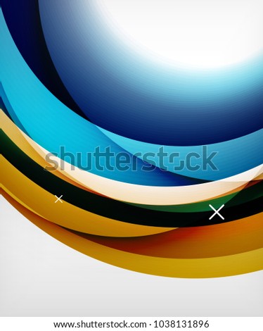 Vector transparent color wave lines abstract background, glossy glass waves, vector abstract backgrounds, shiny light effects templates for web banner, business or technology presentation background