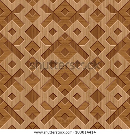 Abstract decorative wooden textured mosaic background. Vector.