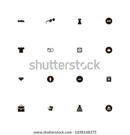 icon set Clothes with hat, hands, dress and rings