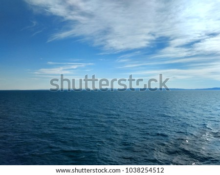 Norwegian sea by ferry autumn