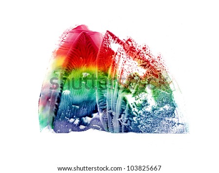  Abstract painted rainbow