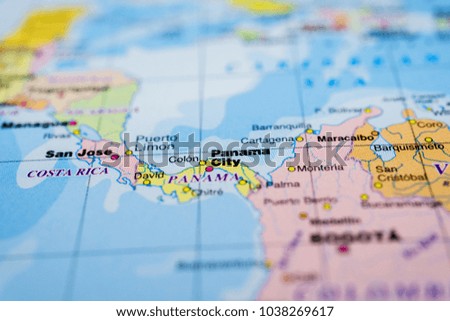 Panama on the map
