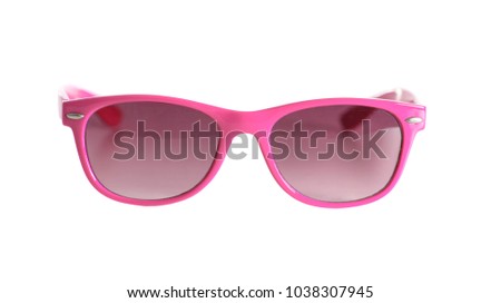 Close-up Of Sunglasses Isolated Over White Background