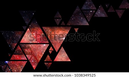 Space and geometry design. Minimal art concept. Abstract background. Elements of this image furnished by NASA.