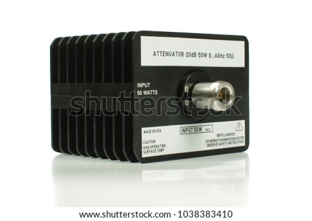 Radio frequency or microwave attenuator for reducing high power signal level
