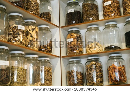 Alternative Medicine Herbal. Royalty-Free Stock Photo #1038394345