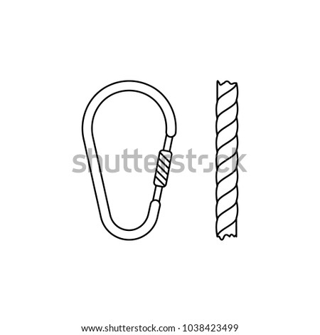 carbine hook icon. Element of camping and outdoor recreation for mobile concept and web apps. Thin line icon for website design and development, app development. Premium icon on white background