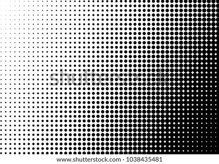 Halftone Background. Gradient Abstract Pattern. Vintage Distressed Texture. Modern Black and White Backdrop. Vector illustration