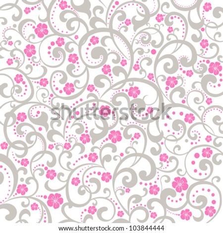 Pink flower. Floral background. Vector Illustration
