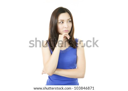 Portrait of a young woman looking depressed