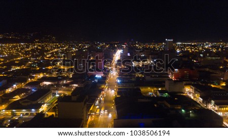 Aerial View of San Jose Costa Rica at Night 
