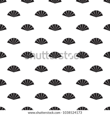 Seamless abstract black and white geometric fan pattern background vector illustration