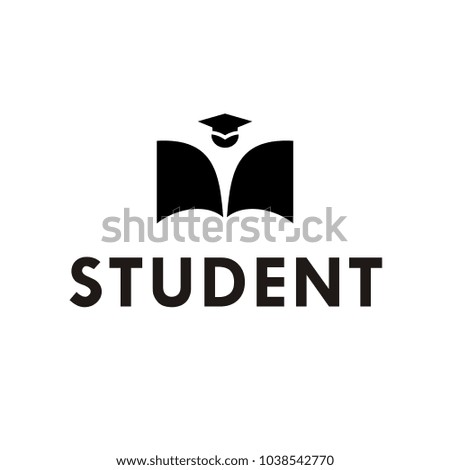 Book and Hat of Graduation Education Icon Vector Template