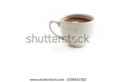 Coffee mug on a white background